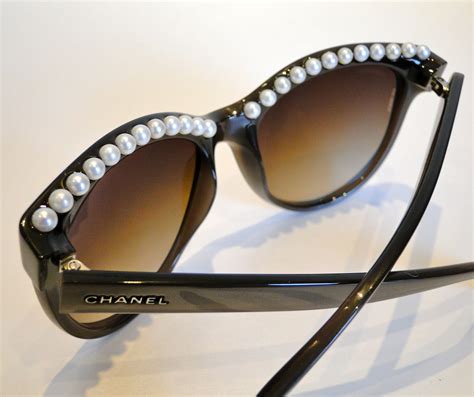 chanel optical glasses pearl|chanel knockoff sunglasses with pearls.